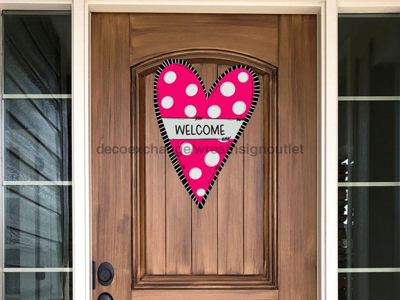 Valentine Sign Heart Welcome Wood Sign Decoe-W-267 22 Door Hanger