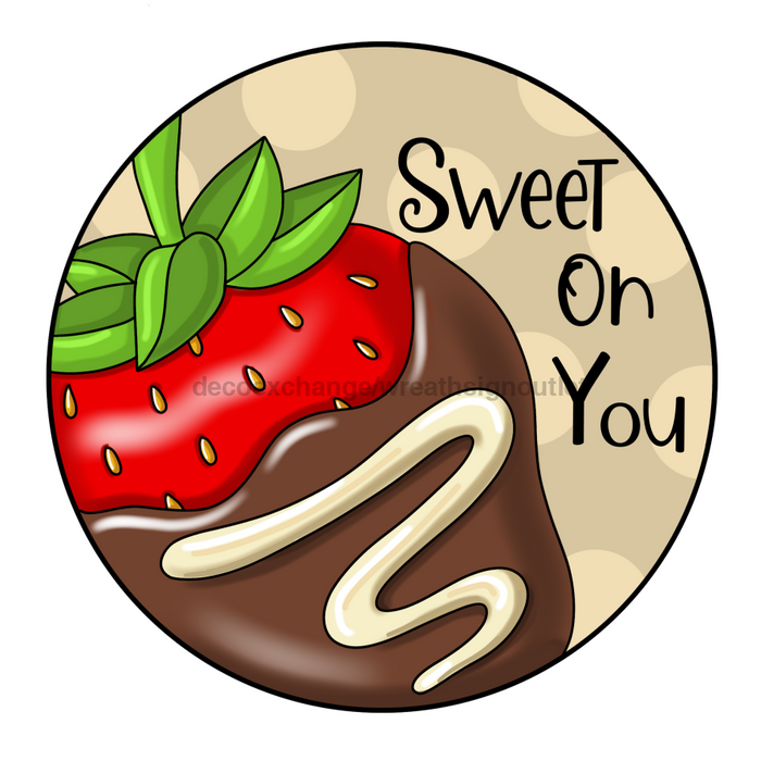 Valentine Sign, Strawberry Sign, PCD-W-164-DH, 22" Door Hanger