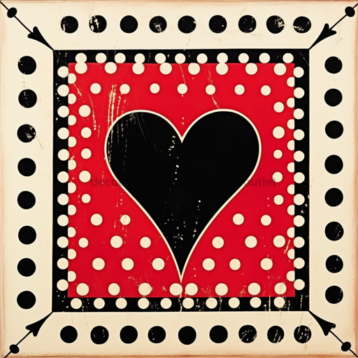 Valentine Sign Vintage Oaw-0013 For Wreath 10X10 Metal