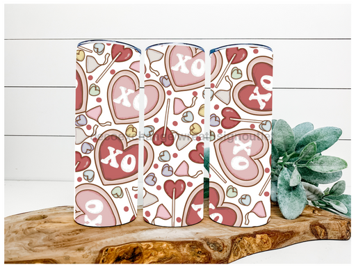 Valentines Candy 20 oz Skinny Tumbler DECOETUMBLER-061 - DecoExchange