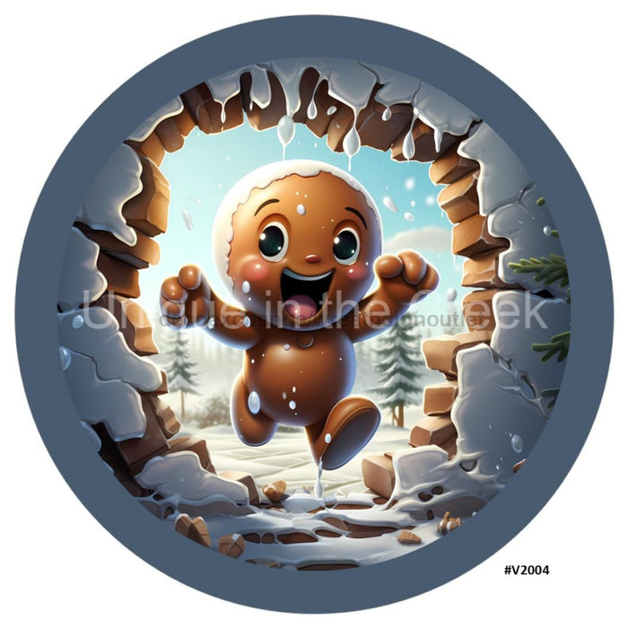 VINYL DECAL | 3D BREAKTHROUGH | GINGERBREAD | V2004 - Unique in the Creek LTD