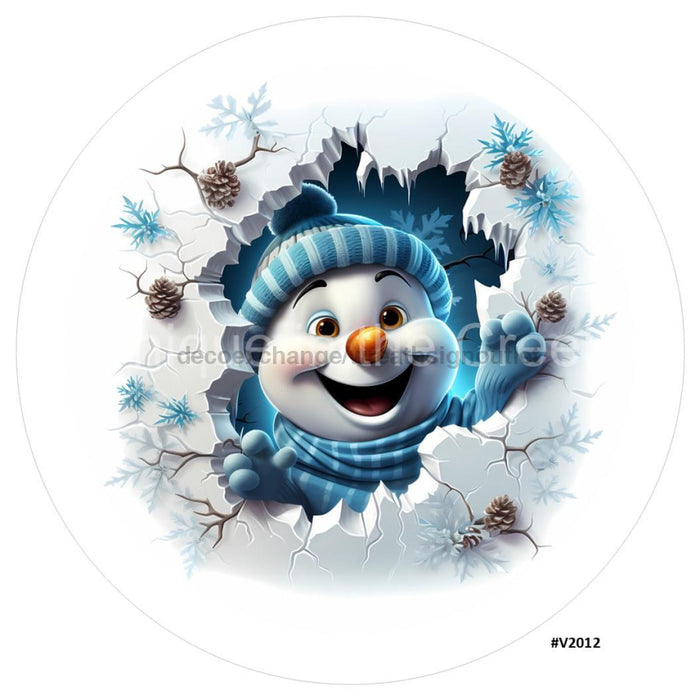 VINYL DECAL | 3D BREAKTHROUGH | SNOWMAN | V2012 - Unique in the Creek LTD