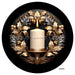 VINYL DECAL | 3D METALLIC | CANDLE | GOLD/PEWTER/BLACK | V2026 - Unique in the Creek LTD