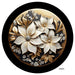 VINYL DECAL | 3D METALLIC | POINSETTIA| GOLD/PEWTER/IVORY/BLACK | V2031 - Unique in the Creek LTD