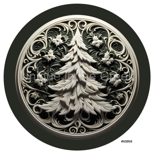 VINYL DECAL | 3D WOOD LOOKING | TREE | BEIGE/BLACK/PEWTER | V2050 - Unique in the Creek LTD