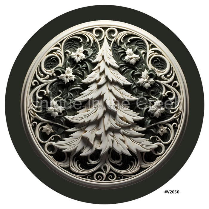 VINYL DECAL | 3D WOOD LOOKING | TREE | BEIGE/BLACK/PEWTER | V2050 - Unique in the Creek LTD