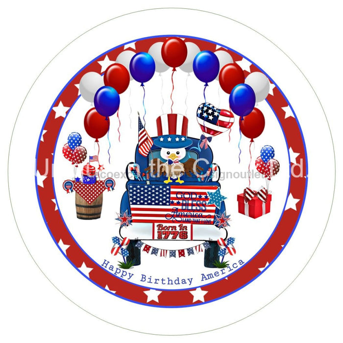 VINYL DECAL | 4TH OF JULY | RED | WHITE | BLUE | PATRIOTIC - Unique in the Creek LTD