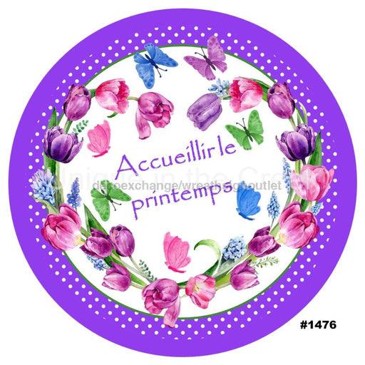 VINYL DECAL | ACCUEILLIR LE PRINTEMPS | BUTTERFLY | FRENCH | SUMMER | SPRING - Unique in the Creek LTD