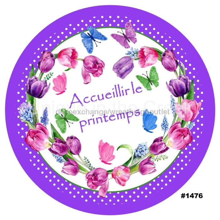 VINYL DECAL | ACCUEILLIR LE PRINTEMPS | BUTTERFLY | FRENCH | SUMMER | SPRING - Unique in the Creek LTD