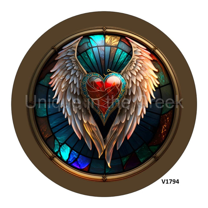 VINYL DECAL | ANGEL WINGS/HEART | EVERYDAY - Unique in the Creek LTD