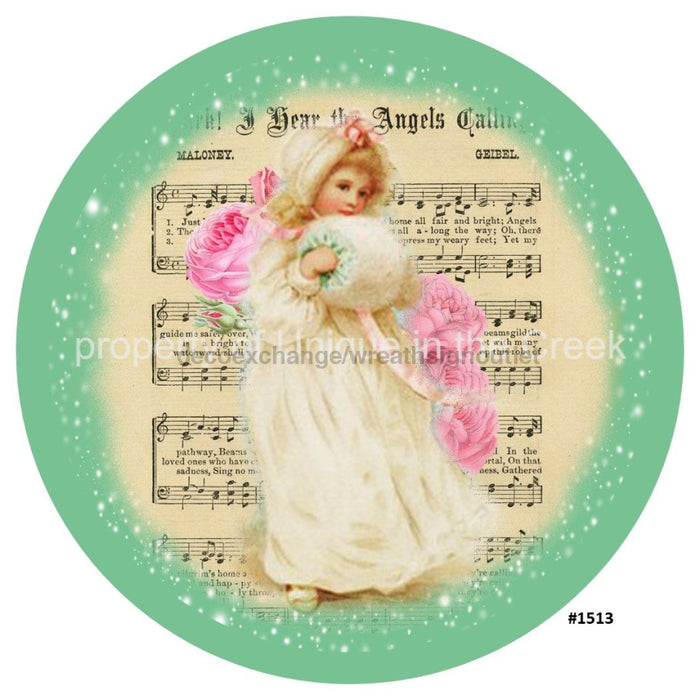 Vinyl Decal | Angels Calling | Sheet Music | Christmas | Religious - Unique in the Creek LTD