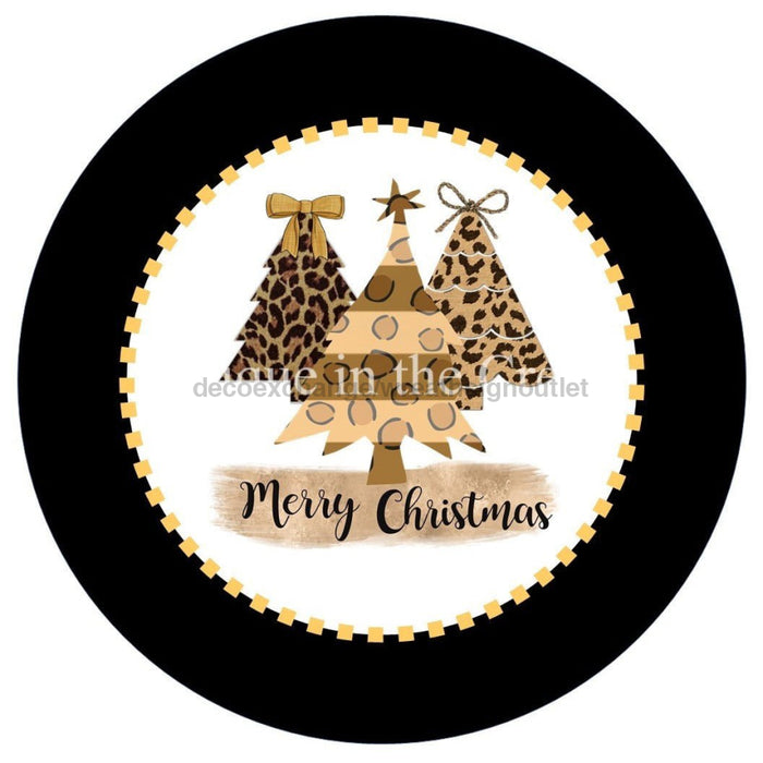 Vinyl Decal | Animal Print Tree | Merry Christmas | Winter | Christmas - Unique in the Creek LTD