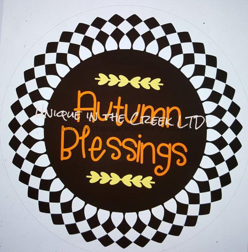 Vinyl Decal | Autumn Blessings | Fall - Unique in the Creek LTD