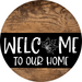 Wreath Sign Autumn Welcome To Our Home Decoe-2326 For Round vinyl
