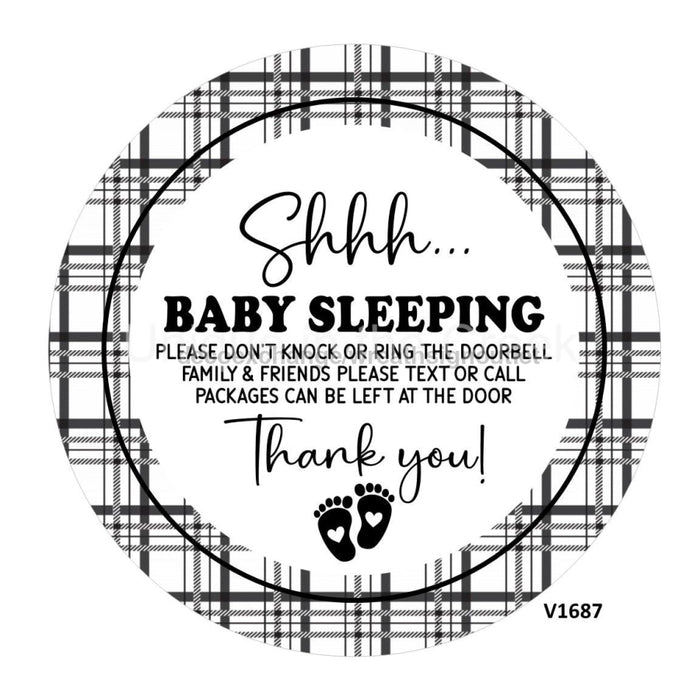 VINYL DECAL | BABY SLEEPING | DO NOT KNOCK | EVERYDAY - Unique in the Creek LTD