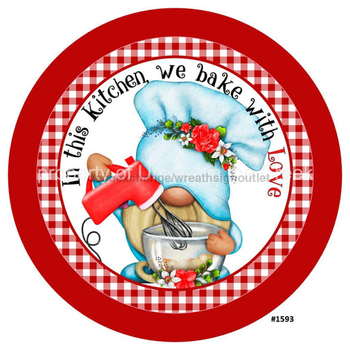 VINYL DECAL | BAKE WITH LOVE | GNOME | EVERYDAY - Unique in the Creek LTD