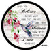 VINYL DECAL | BELIEVE IN HEAVEN | HUMMINGBIRD | FLOWERS | RELIGIOUS | EVERYDAY - Unique in the Creek LTD