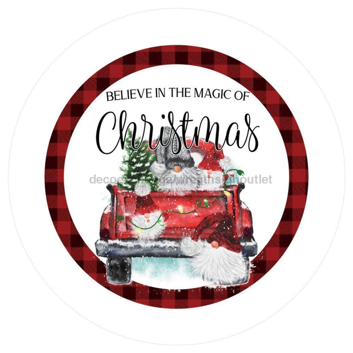 Vinyl Decal | Believe | Magic of Christmas | Buffalo Check | Christmas | Winter - Unique in the Creek LTD