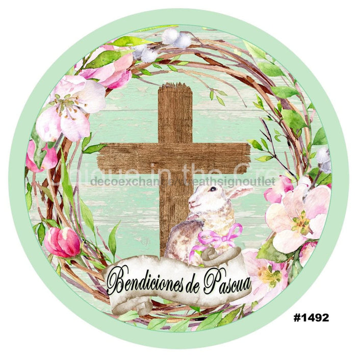 Vinyl Decal | BENEDICIONES DE PASCUA | EASTER | SPANISH | CROSS | SPRING | HOLIDAYS - Unique in the Creek LTD