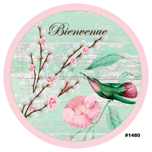 VINYL DECAL | BIENVENUE | HUMMINGBIRD | FRENCH | SUMMER | SPRING - Unique in the Creek LTD