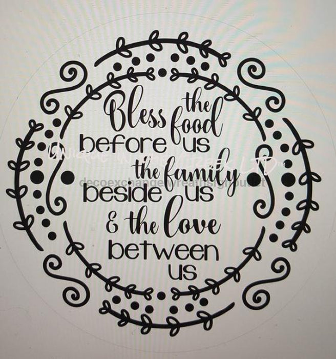 Vinyl Decal | Bless This Food | Thanksgiving | Autumn | Fall | Religious - Unique in the Creek LTD