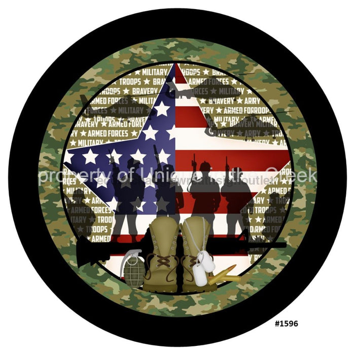 VINYL DECAL | BRAVERY | ARMED FORCES | AMERICAN FLAG | PATRIOTIC | USA | MILITARY - Unique in the Creek LTD