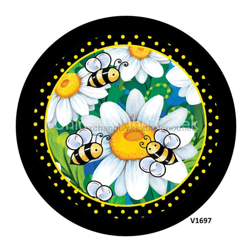 VINYL DECAL | BUMBLE BEES | FLOWERS | SPRING | EVERYDAY - Unique in the Creek LTD