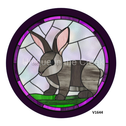 VINYL DECAL | BUNNY RABBIT | STAINED GLASS LOOK | SPRING | EASTER - Unique in the Creek LTD