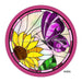 VINYL DECAL | BUTTERFLY / SUNFLOWER | STAINED GLASS LOOK | SPRING - Unique in the Creek LTD