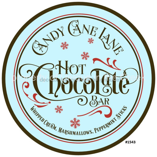 Vinyl Decal | Candy Cane Lane | Hot Chocolate | Christmas | Winter - Unique in the Creek LTD