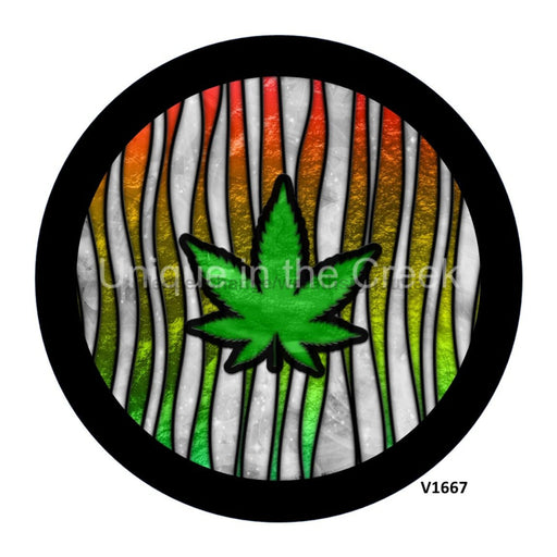 VINYL DECAL | CANNBIS / MARIJUANA | STAINED GLASS LOOK | EVERYDAY - Unique in the Creek LTD