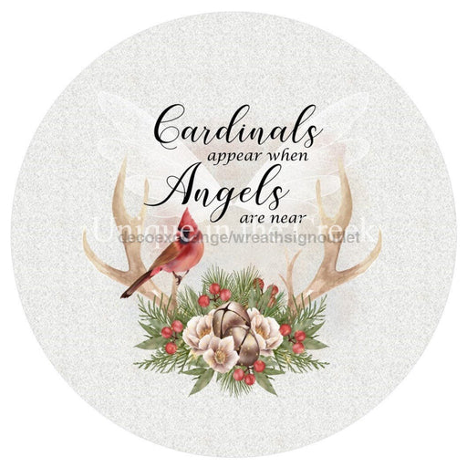Vinyl Decal | Cardinals Appear | Angels Near | Religious | Christmas | Winter - Unique in the Creek LTD