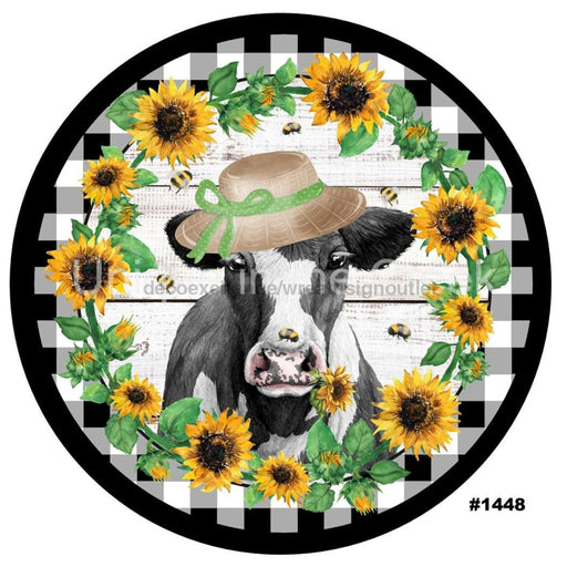 VINYL DECAL | COW | SUNFLOWER | FARMHOUSE | SUMMER | ANIMALS - Unique in the Creek LTD