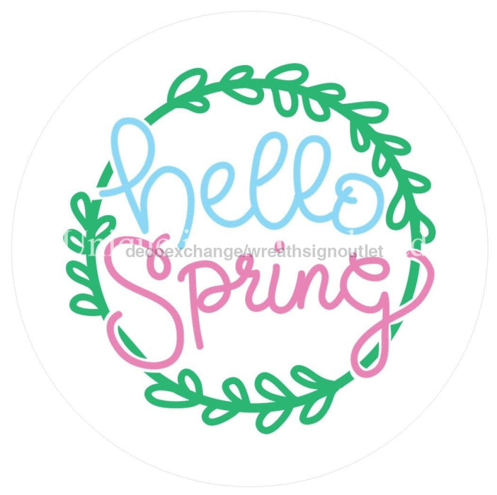 VINYL DECAL | CURSIVE | HELLO | SPRING - Unique in the Creek LTD