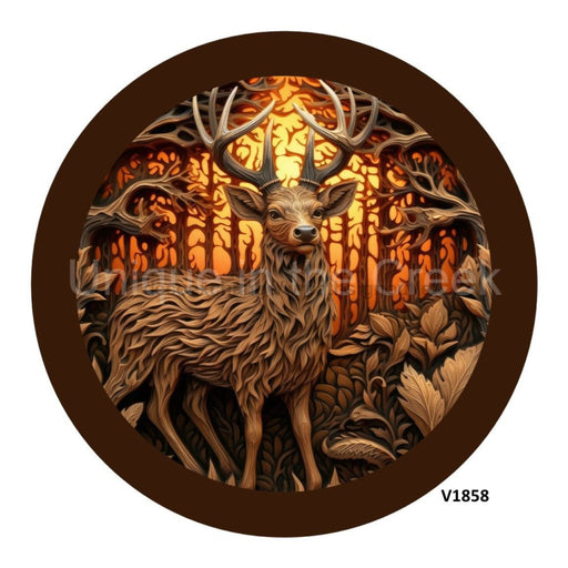 VINYL DECAL | DEER | WOOD CARVING - Unique in the Creek LTD