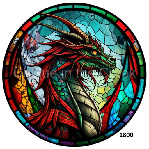 VINYL DECAL| DRAGON | STAINED GLASS - Unique in the Creek LTD