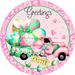 Vinyl Decal, Easter Truck Sign, Spring Sign, 10" Round Metal Sign VINYL-DECOE-270, Sign For Wreath, DecoExchange - DecoExchange