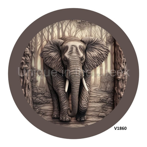 VINYL DECAL | ELEPHANT | WOOD CARVING - Unique in the Creek LTD
