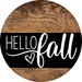 Wreath Sign Fall Hello Decoe-2340 For Round vinyl