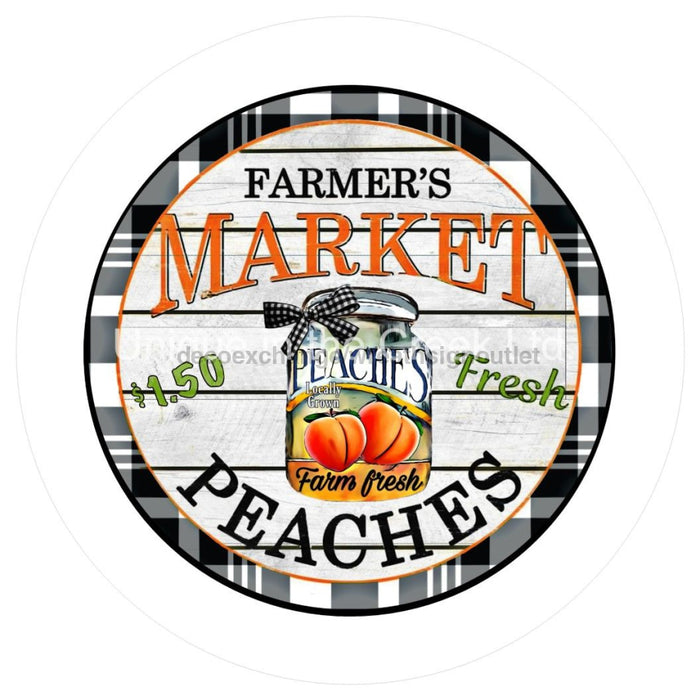 VINYL DECAL | FARMER'S MARKET | PEACHES | PLAID | SUMMER - Unique in the Creek LTD