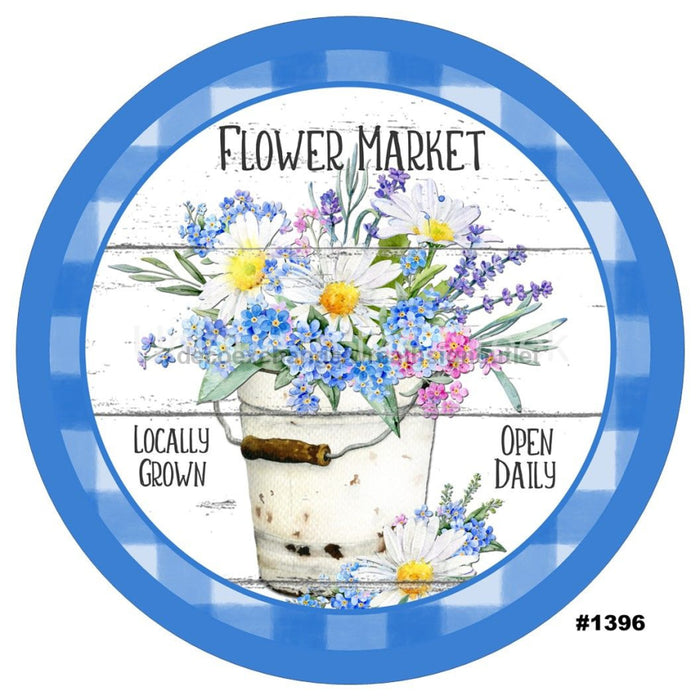 VINYL DECAL | FLOWER MARKET | BLUE | FLOWERS | EVERYDAY - Unique in the Creek LTD