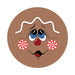 Vinyl Decal | Gingerbread Boy Face | Christmas | Winter - Unique in the Creek LTD