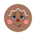 Vinyl Decal | Gingerbread Girl Face | Christmas | Winter - Unique in the Creek LTD