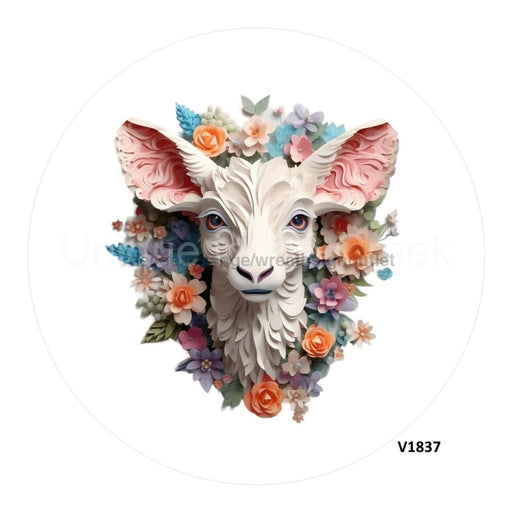 VINYL DECAL| GOAT | 3D | FLOWERS | SPRING - Unique in the Creek LTD