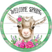 Vinyl Decal, Goat Sign, Spring Sign, 10" Round Metal Sign VINYL-DECOE-267, Sign For Wreath, DecoExchange - DecoExchange