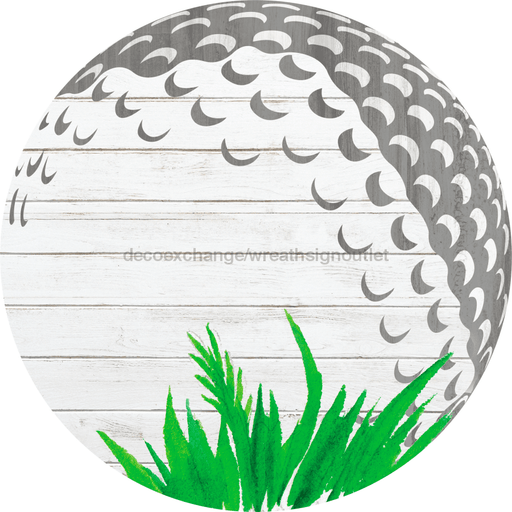Wreath Sign, Golf Sign, Sports Sign, 10" Round Metal Sign DECOE-816, Sign For Wreath, DecoExchange - DecoExchange