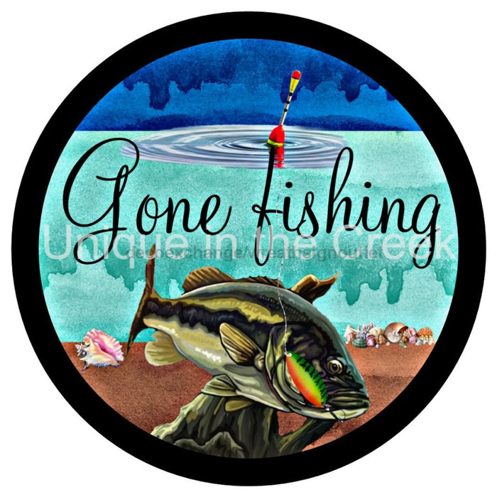 VINYL DECAL | GONE FISHING | LAKE | FISH | SPORTS | FATHERS DAY - Unique in the Creek LTD