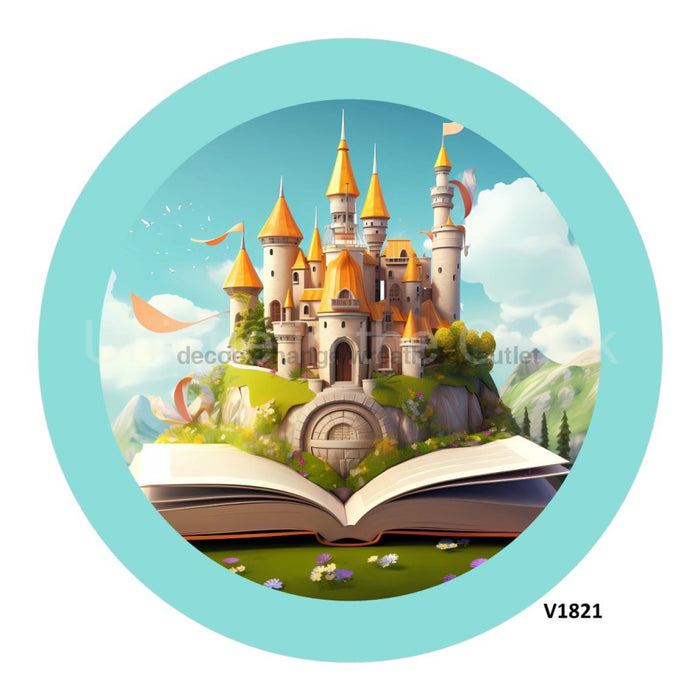 VINYL DECAL | GREEN CASTLE | STORYBOOK | FAIRYTALE - Unique in the Creek LTD