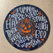 Wreath Sign, Halloween Pumpkin Typography 10" Round Metal Sign DECOE-150, DecoExchange, Sign For Wreaths - DecoExchange