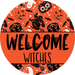 Wreath Sign Halloween Wreath Sign Welcome Witches Decoe-2375 For Round vinyl